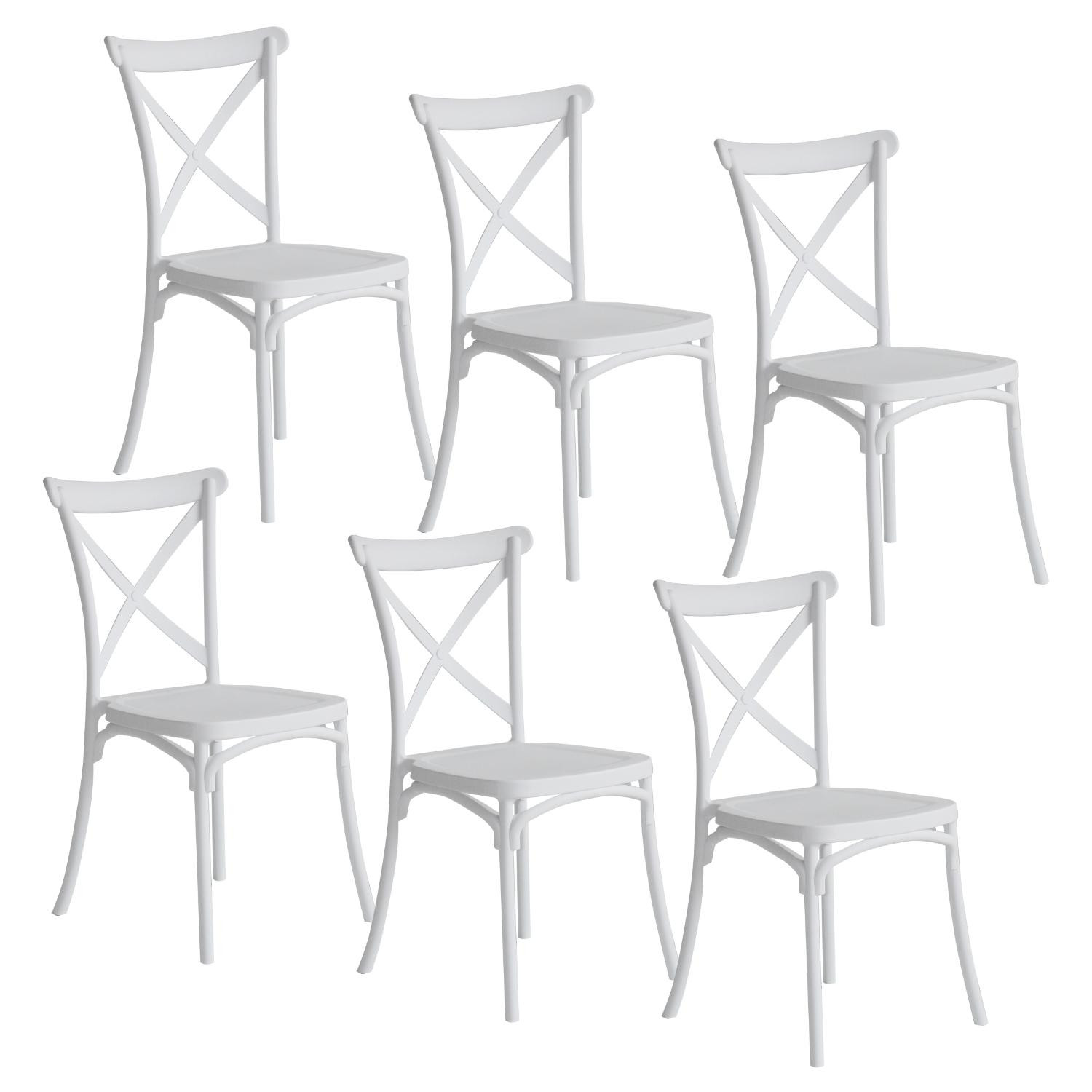 Pack 6 Sillas para Catering Apilables Caroline 45x40x87.5cm 7house Sillas y Sillones de Exterior 1